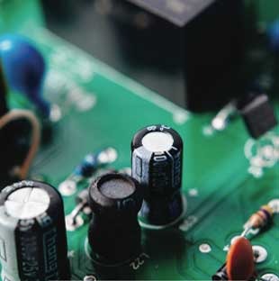 relays, capacitors, switches