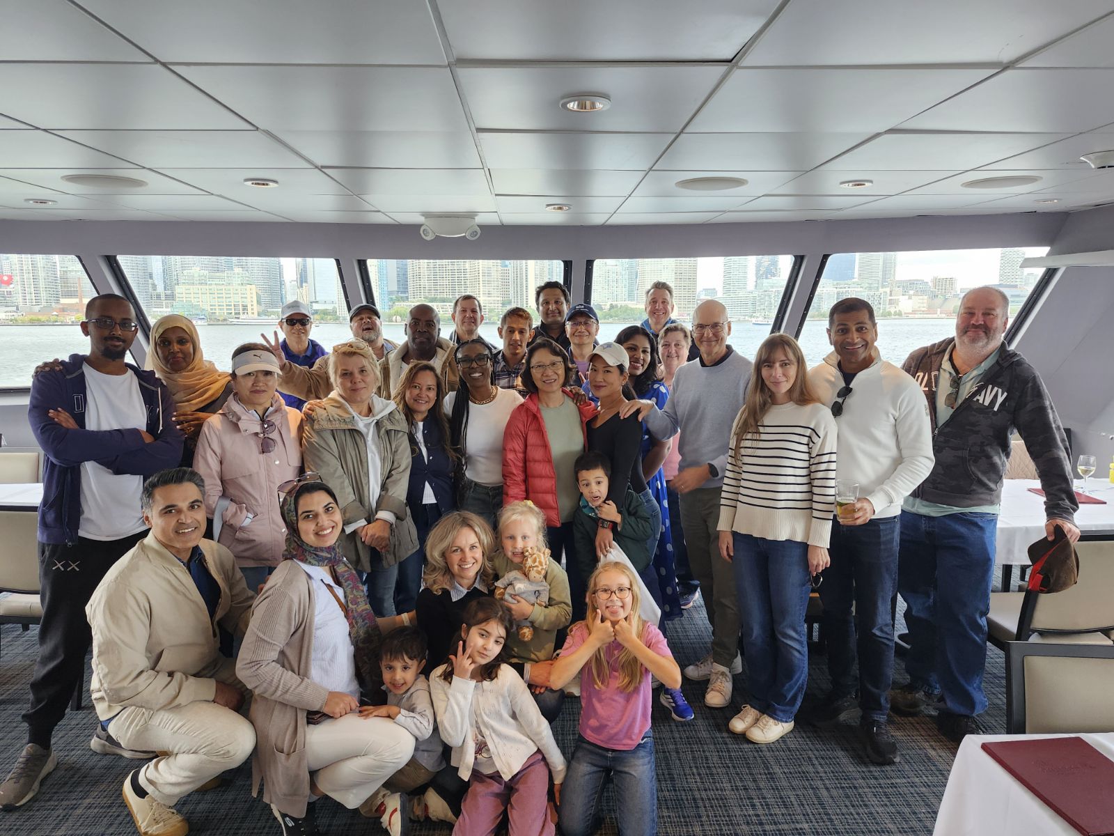 a group of people posing for a photo